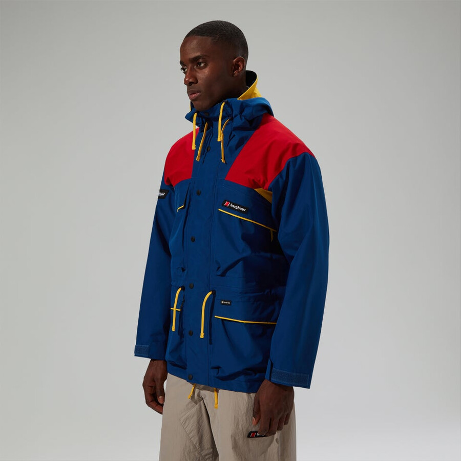 unisex trango gore-tex wasserdichte jacke - blaurot berghaus