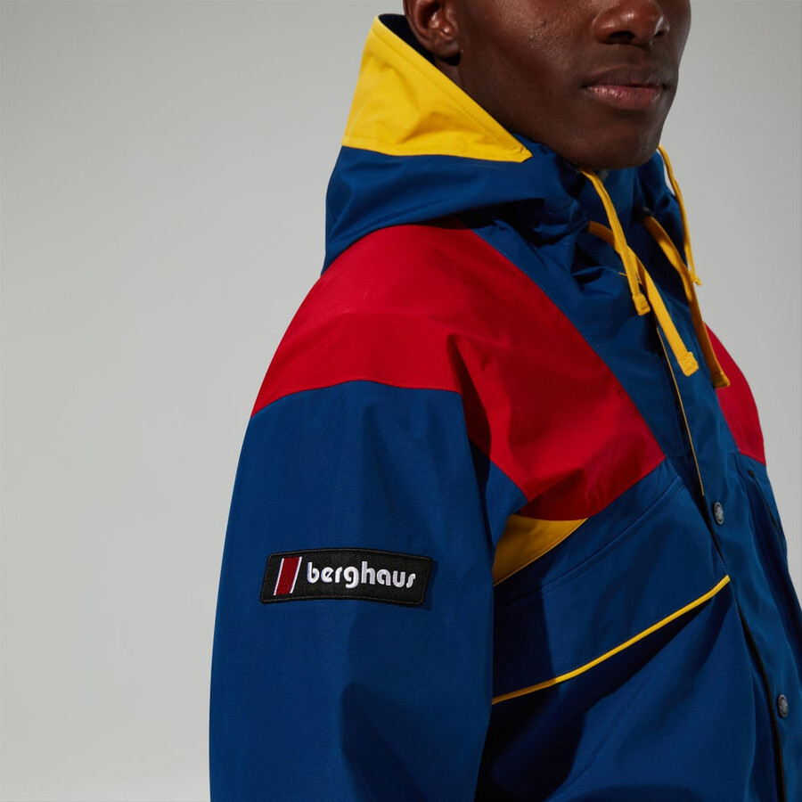 unisex trango gore-tex wasserdichte jacke - blaurot berghaus