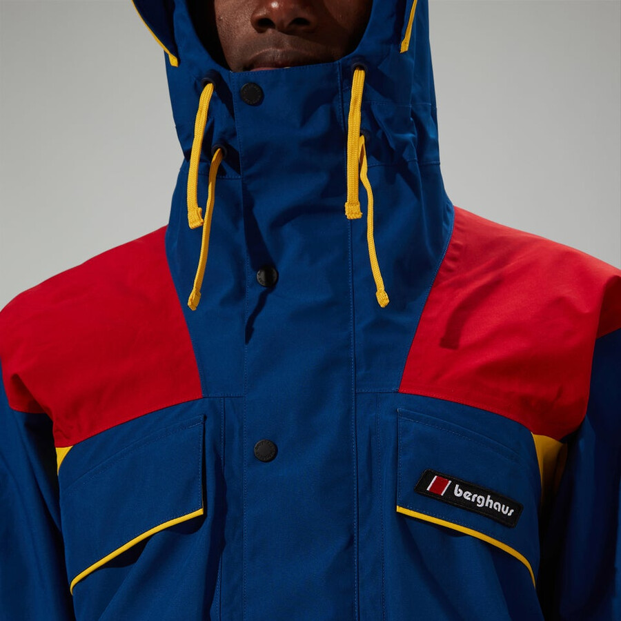 unisex trango gore-tex wasserdichte jacke - blaurot berghaus