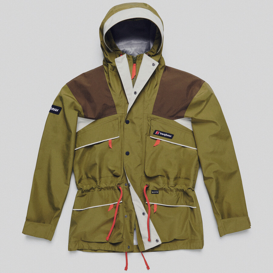 unisex trango gore-tex wasserdichte jacke - grünbraun berghaus