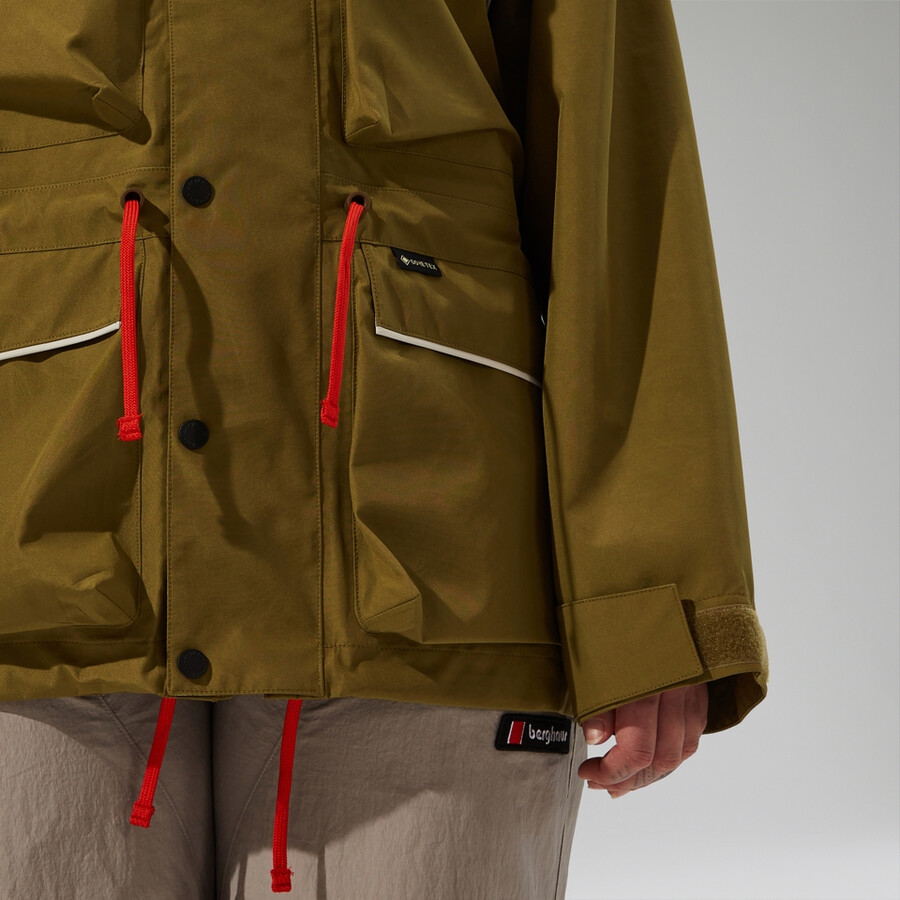unisex trango gore-tex wasserdichte jacke - grünbraun berghaus