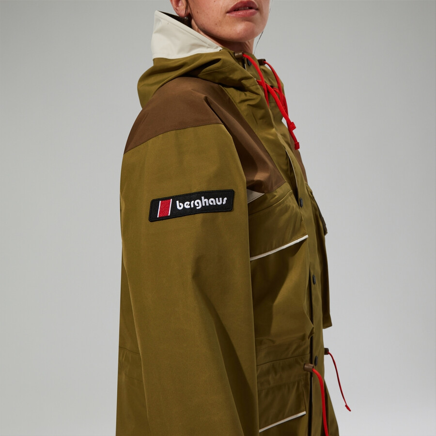 unisex trango gore-tex wasserdichte jacke - grünbraun berghaus