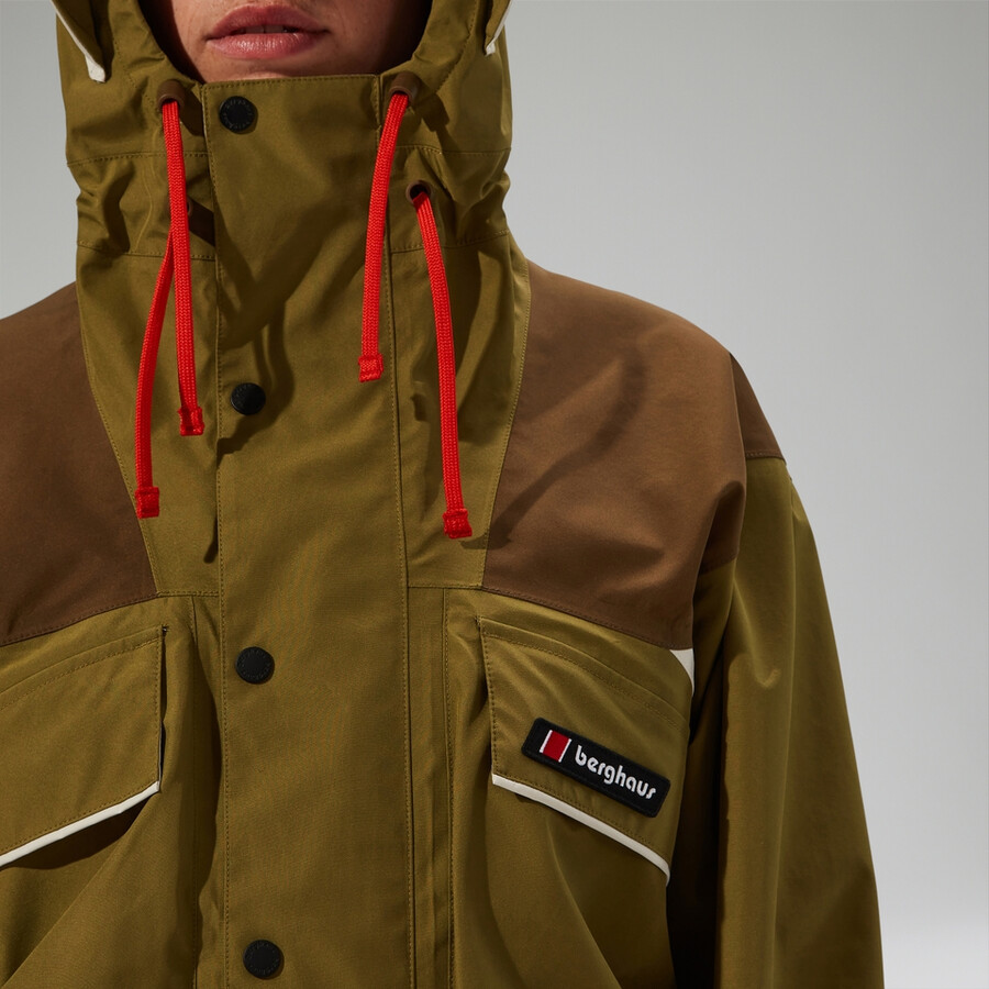 unisex trango gore-tex wasserdichte jacke - grünbraun berghaus