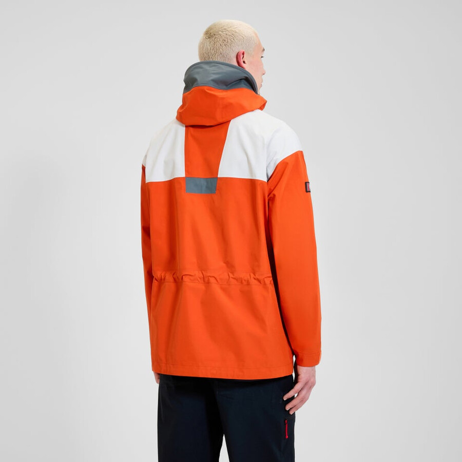 unisex trango gore-tex wasserdichte jacke - orangegrau berghaus