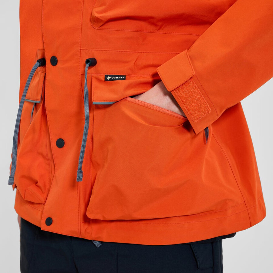 unisex trango gore-tex wasserdichte jacke - orangegrau berghaus