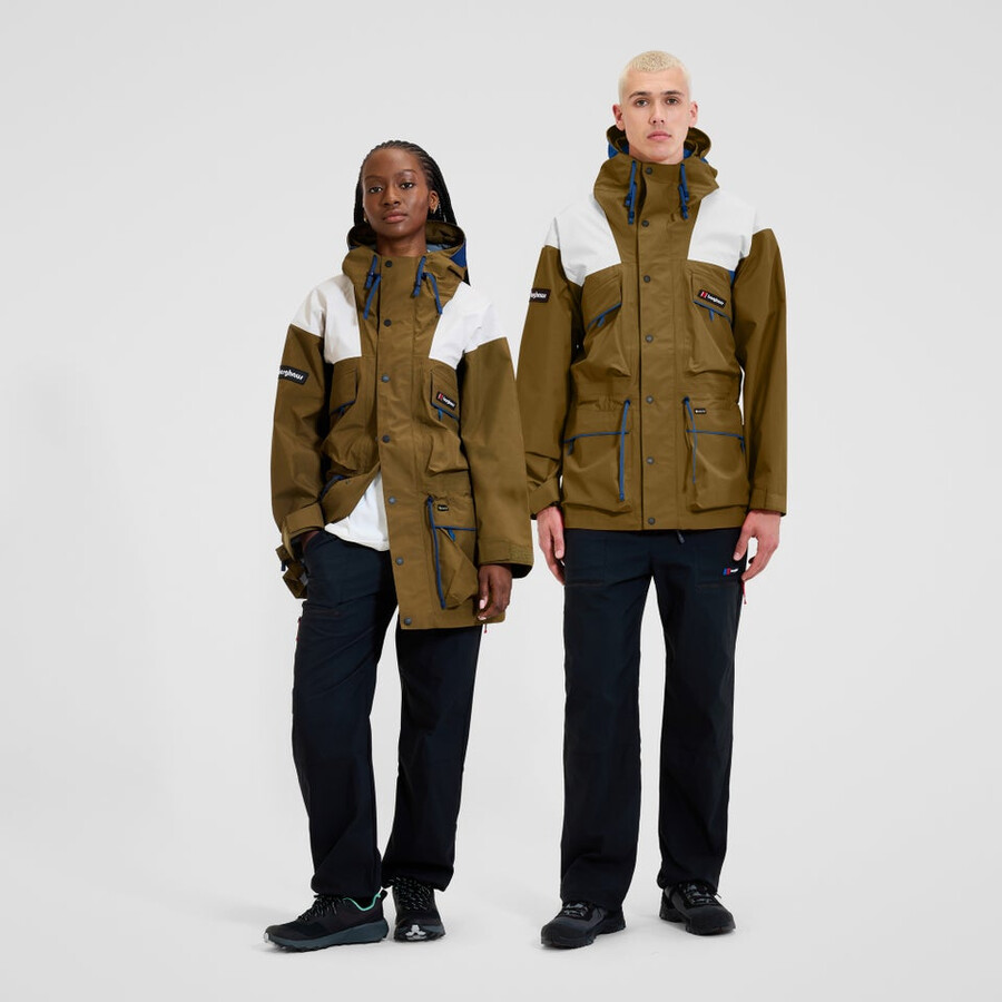 unisex trango gore-tex wasserdichte jacke - braungrau berghaus