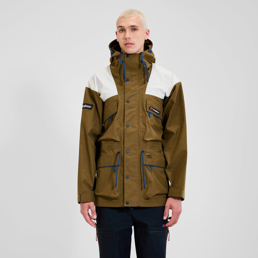 unisex trango gore-tex wasserdichte jacke - braungrau berghaus