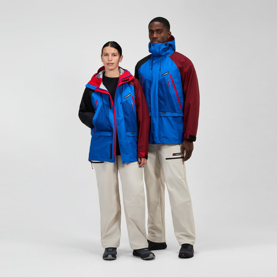 unisex storm 25 gore-tex-jacke - blaurot berghaus