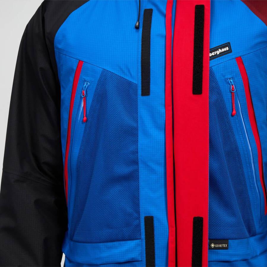 unisex storm 25 gore-tex-jacke - blaurot berghaus