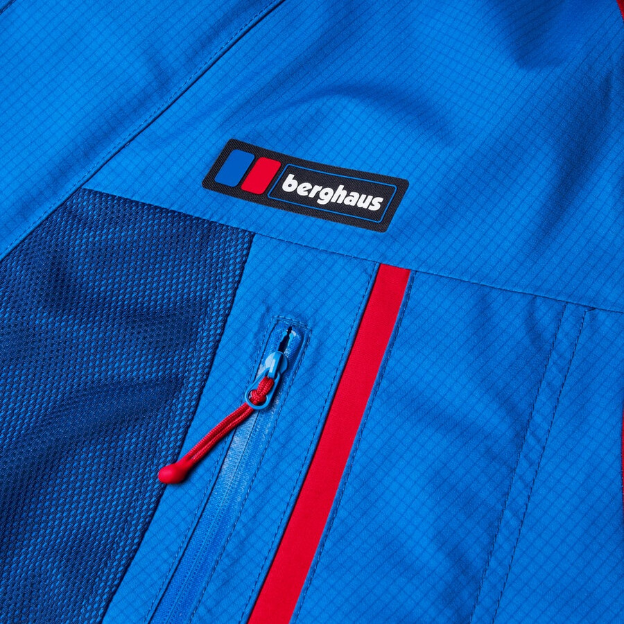 unisex storm 25 gore-tex-jacke - blaurot berghaus