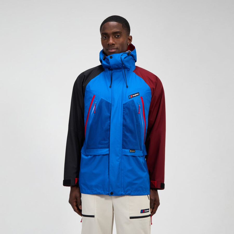 unisex storm 25 gore-tex-jacke - blaurot berghaus