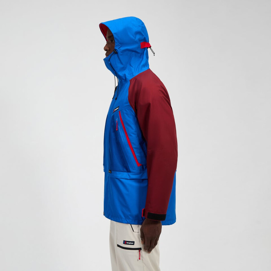 unisex storm 25 gore-tex-jacke - blaurot berghaus