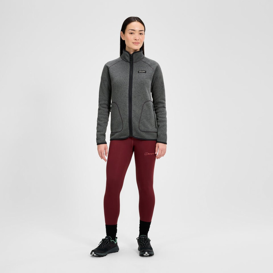 frauen asterby interaktive jacke - schwarzgrau berghaus