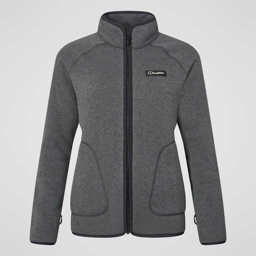 frauen asterby interaktive jacke - schwarzgrau berghaus