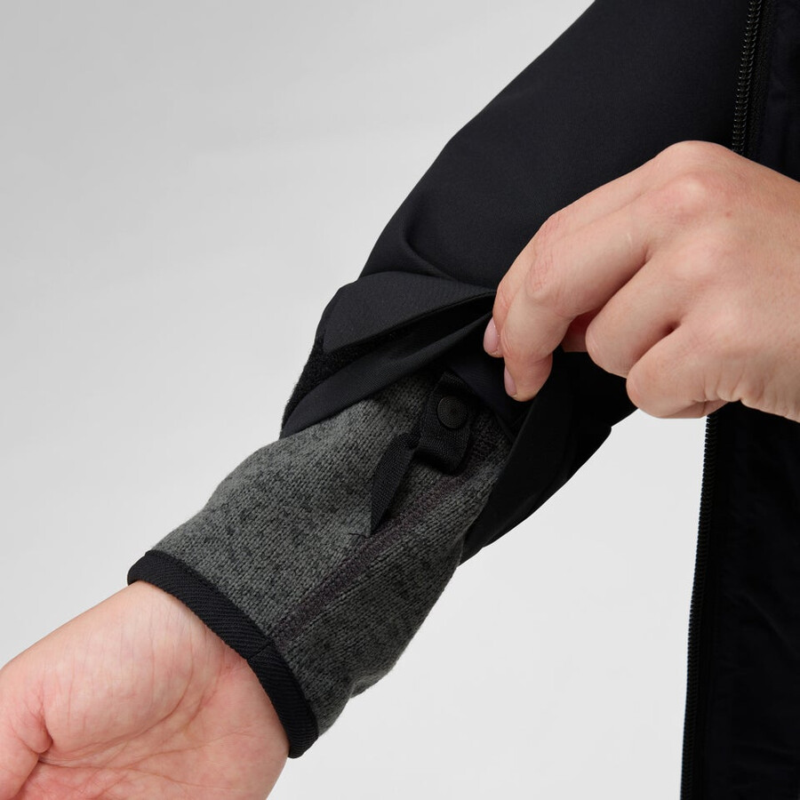 frauen asterby interaktive jacke - schwarzgrau berghaus
