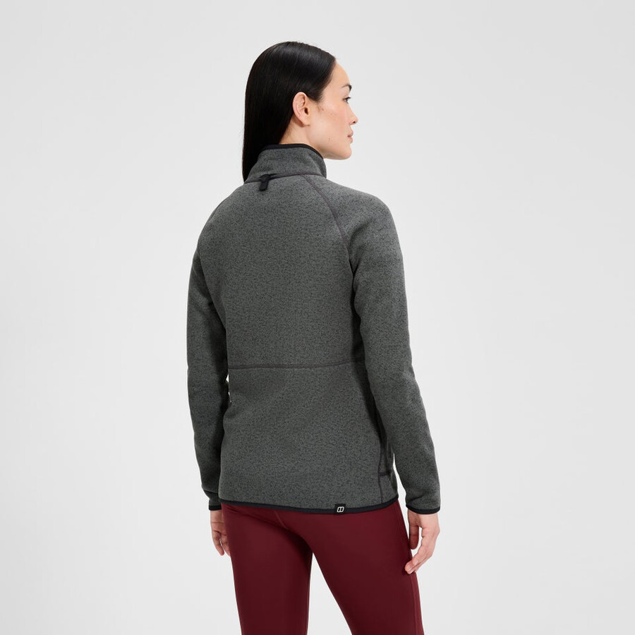 frauen asterby interaktive jacke - schwarzgrau berghaus