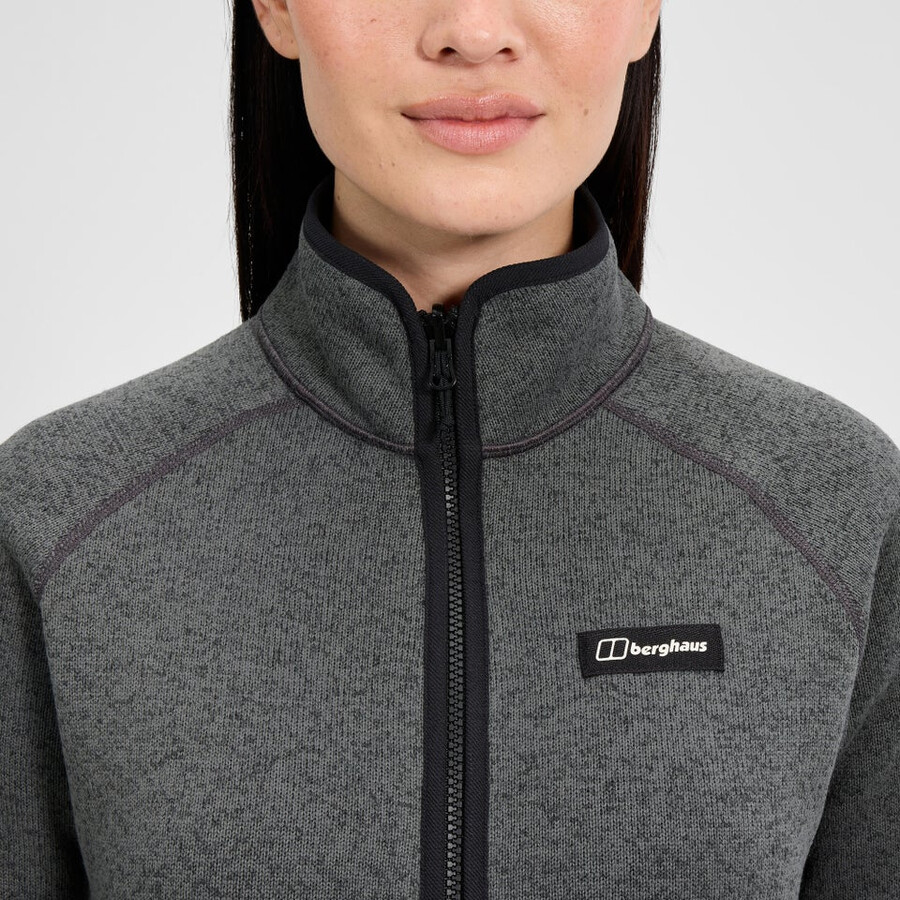 frauen asterby interaktive jacke - schwarzgrau berghaus