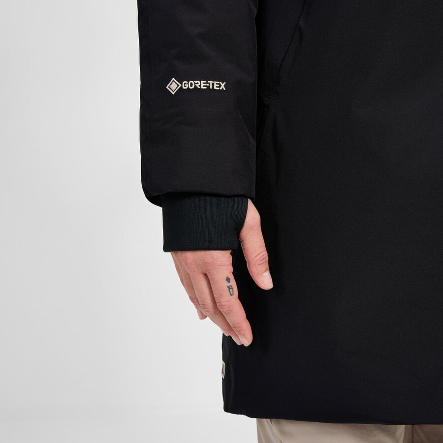 frauen ashberry gore-tex down parka - black die berghaus