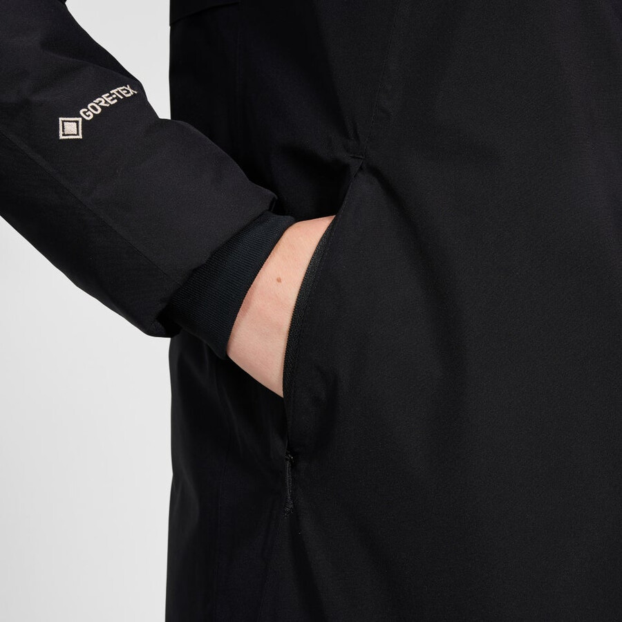 frauen ashberry gore-tex down parka - black die berghaus