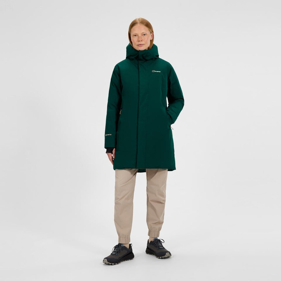 frauen ashberry gore-tex-down-parka - grün berghaus