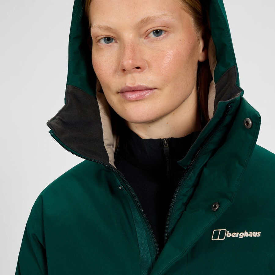 frauen ashberry gore-tex-down-parka - grün berghaus