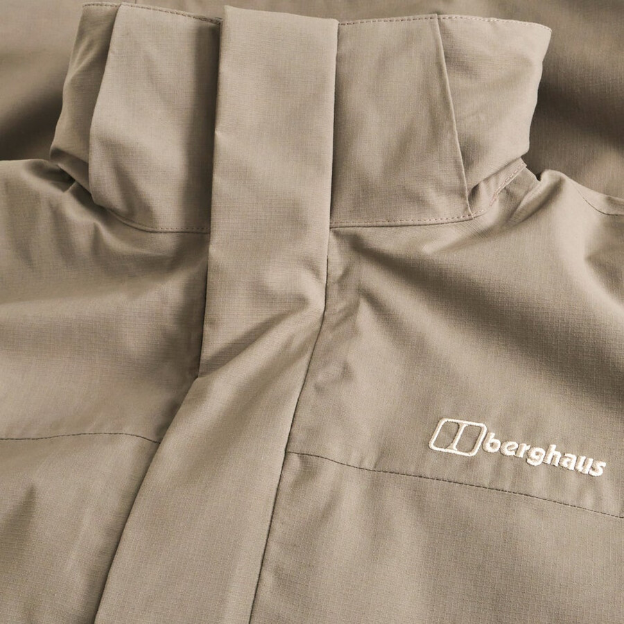 frauen bergsteiger 2.0 interactive gore-tex wasserdichte jacke - natural berghaus