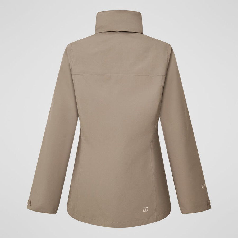 frauen bergsteiger 2.0 interactive gore-tex wasserdichte jacke - natural berghaus