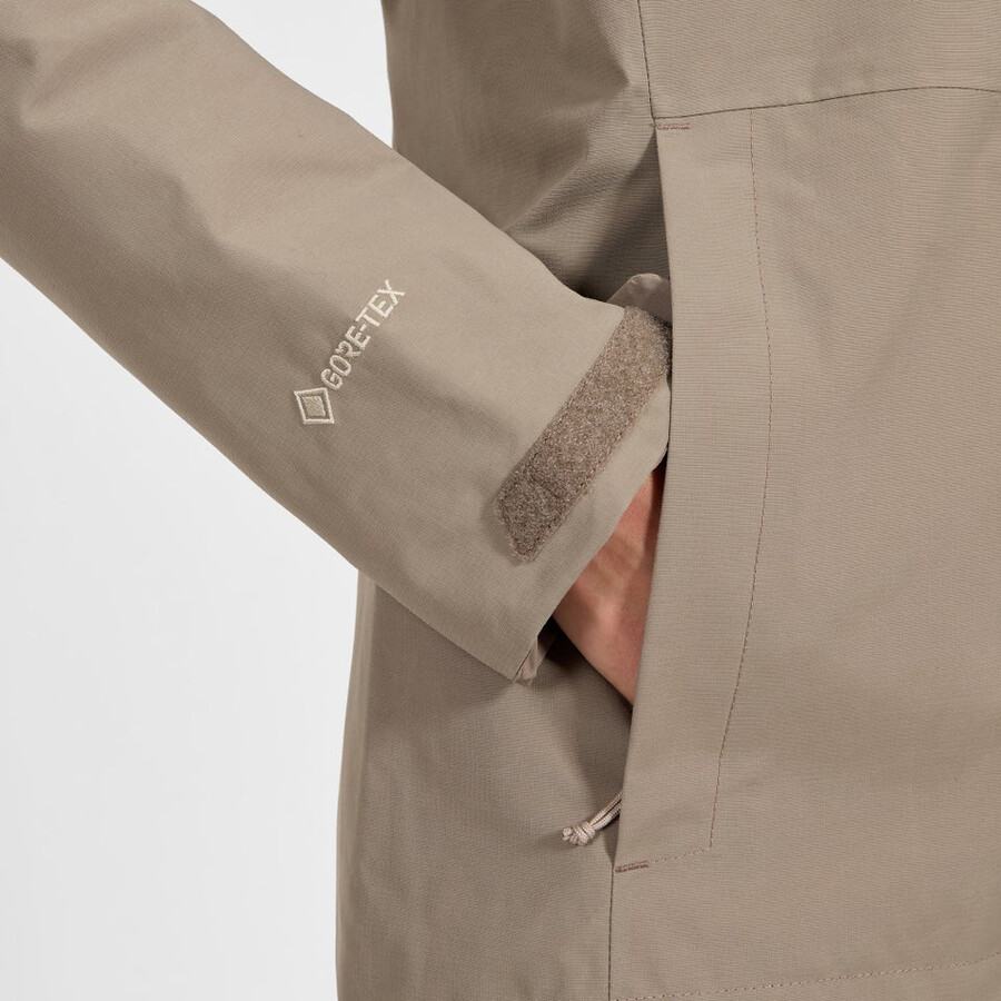 frauen bergsteiger 2.0 interactive gore-tex wasserdichte jacke - natural berghaus