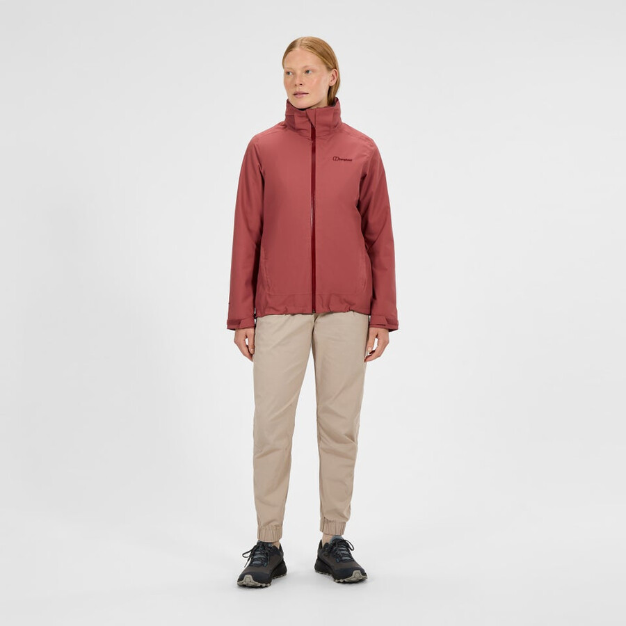 frauen durchstreifen gemini 3in1-jacke - rot berghaus