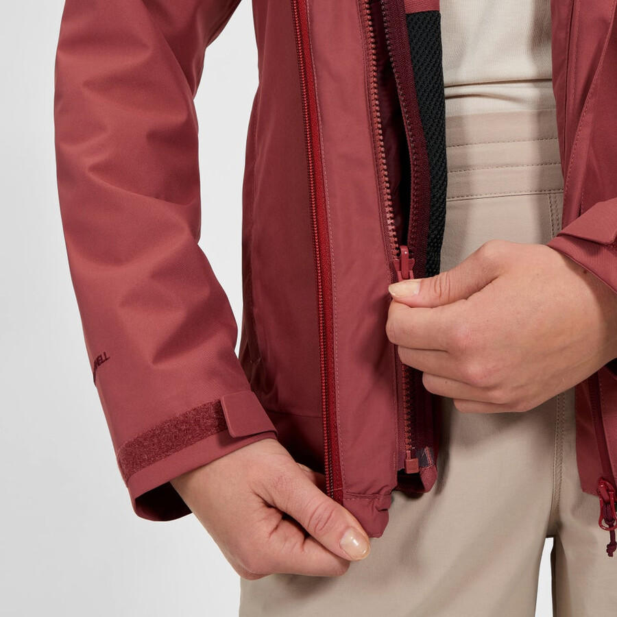 frauen durchstreifen gemini 3in1-jacke - rot berghaus
