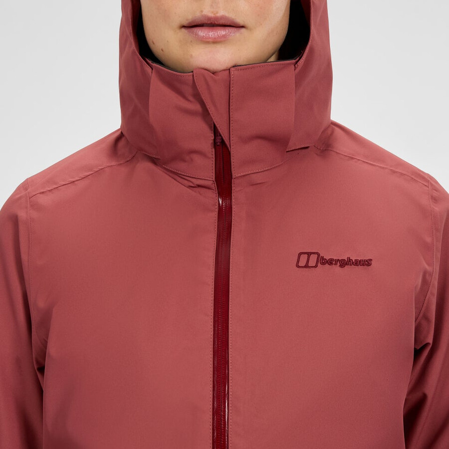 frauen durchstreifen gemini 3in1-jacke - rot berghaus