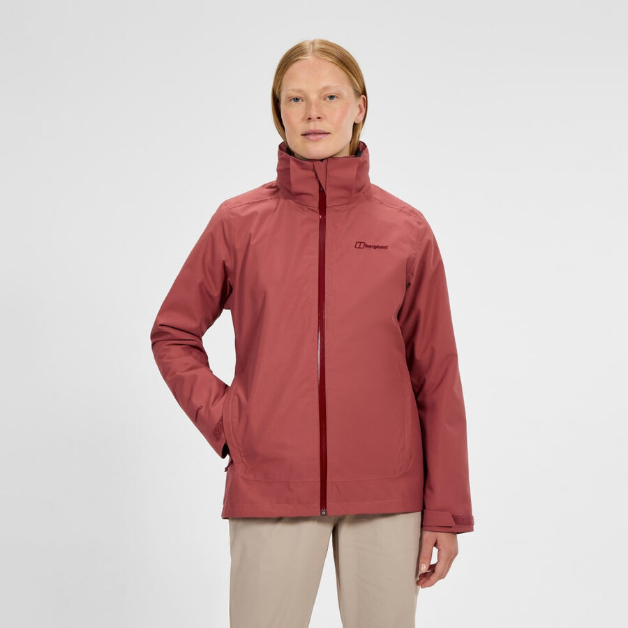 frauen durchstreifen gemini 3in1-jacke - rot berghaus