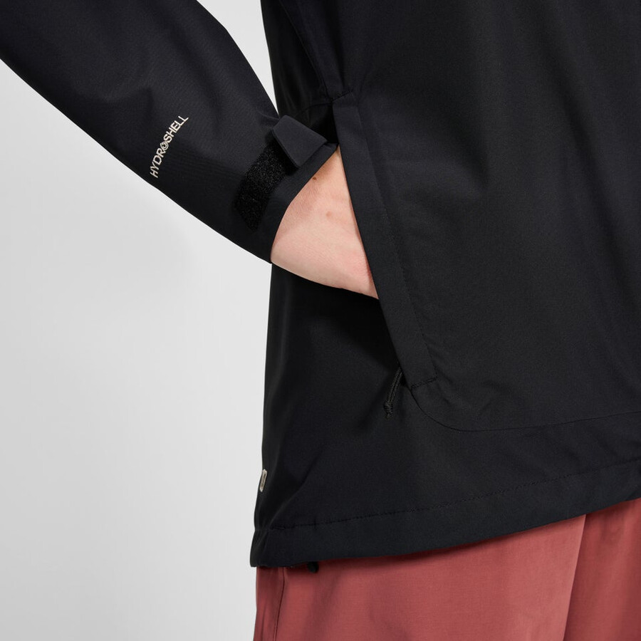 frauen durchstreifen interaktive jacke - schwarz berghaus