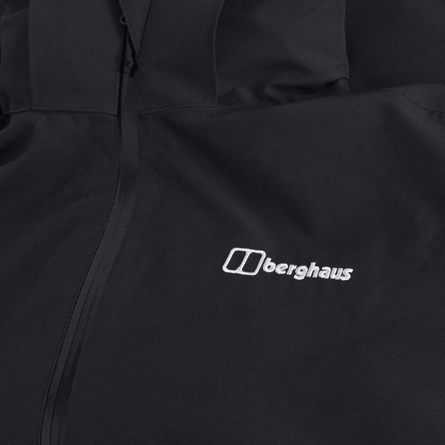 frauen durchstreifen interaktive jacke - schwarz berghaus