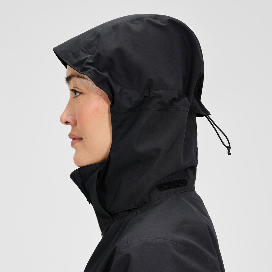 frauen durchstreifen interaktive jacke - schwarz berghaus