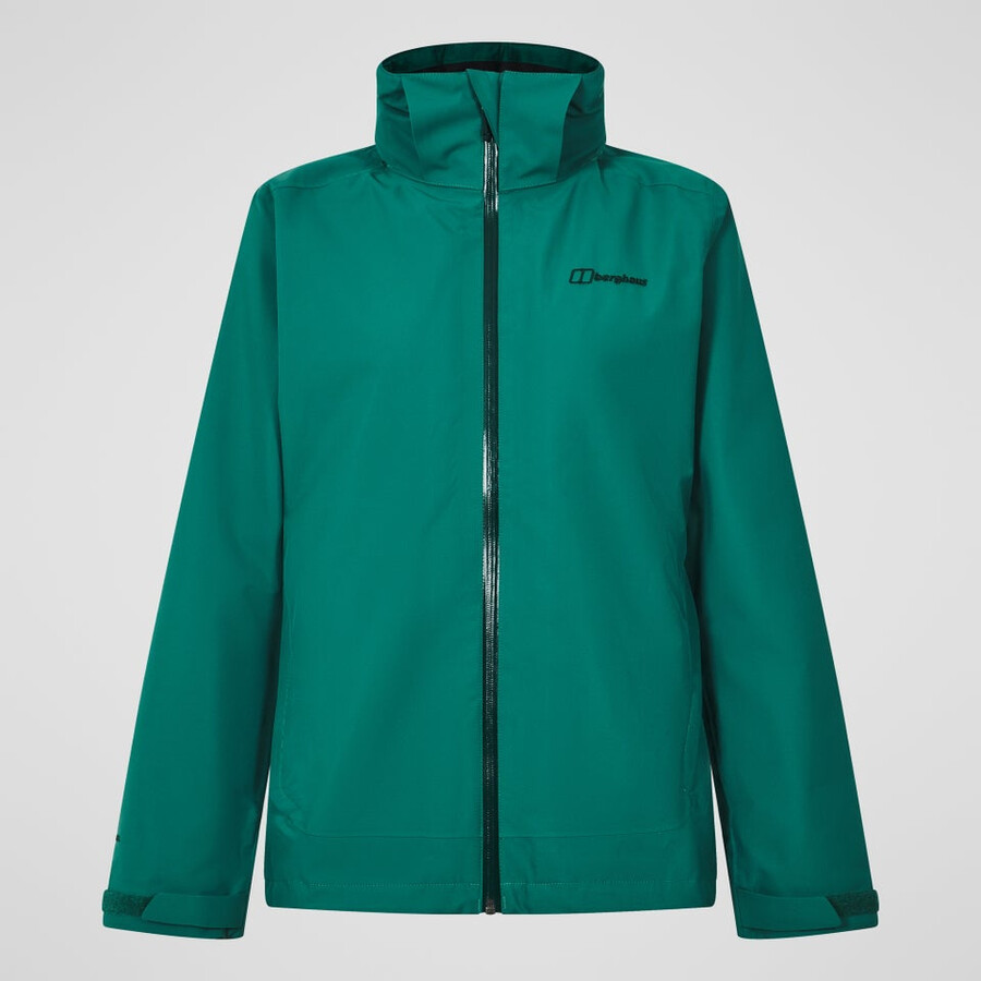 frauen durchstreifen interaktive jacke - grün berghaus