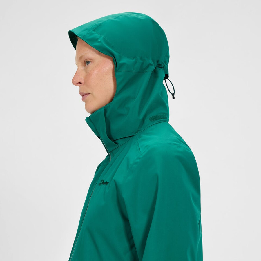 frauen durchstreifen interaktive jacke - grün berghaus