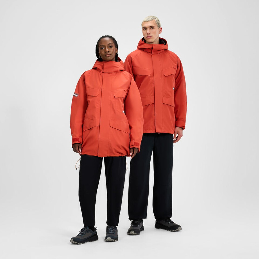 unisex vulkanismus parka - orange berghaus
