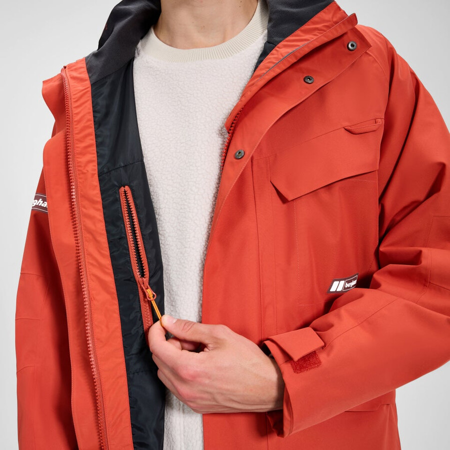 unisex vulkanismus parka - orange berghaus