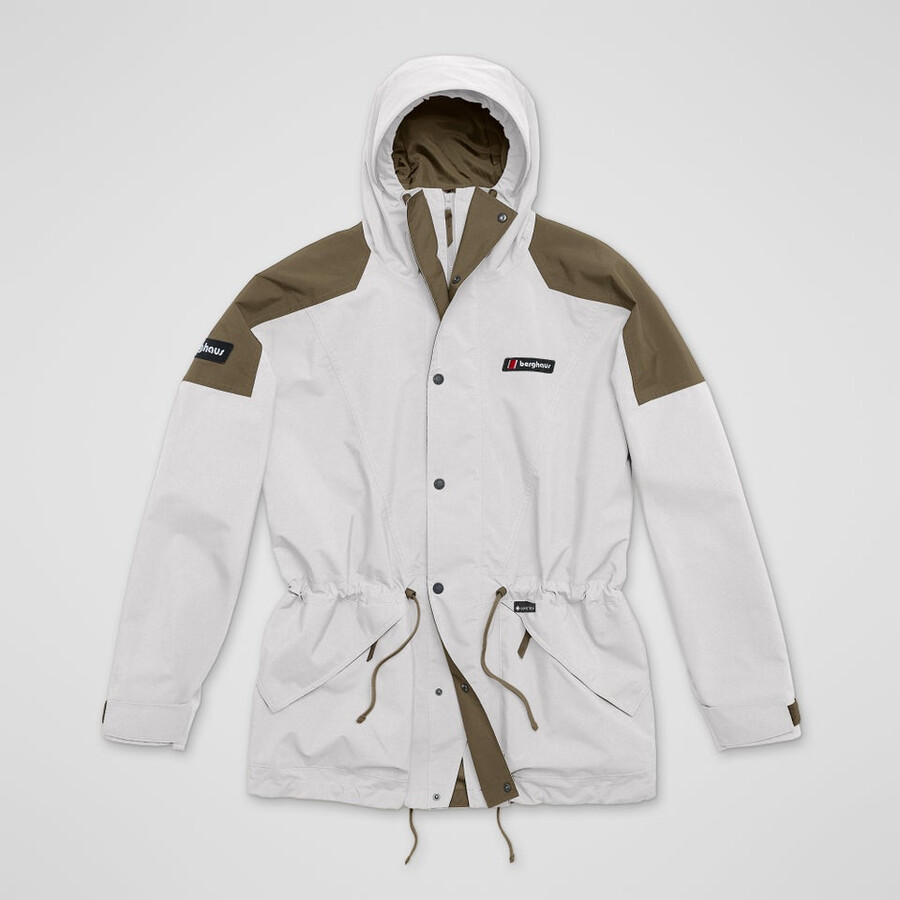 unisex berg meru gore-tex-jacke - braungrau berghaus