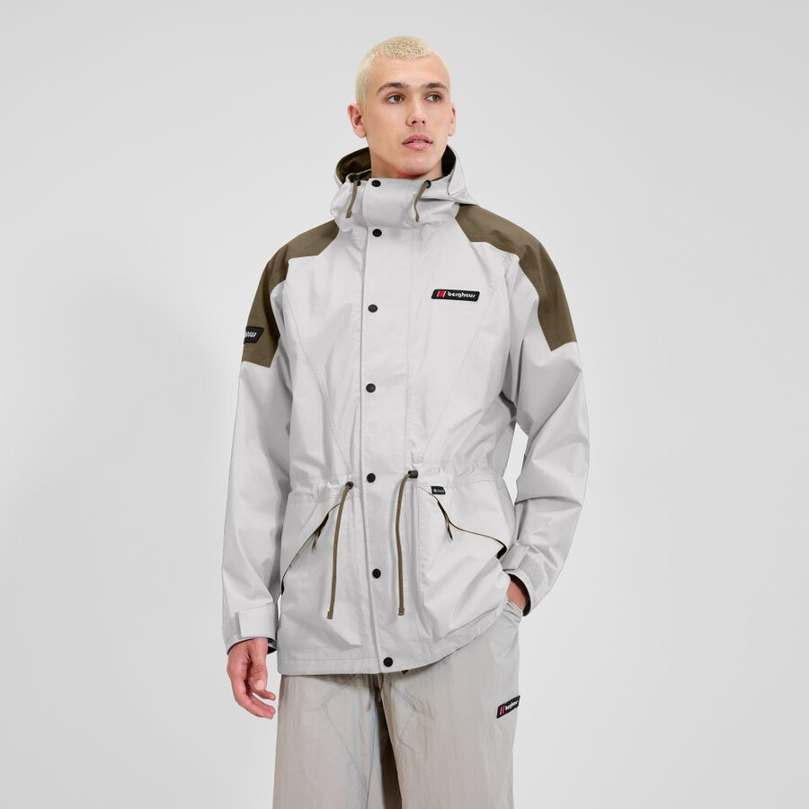 unisex berg meru gore-tex-jacke - braungrau berghaus