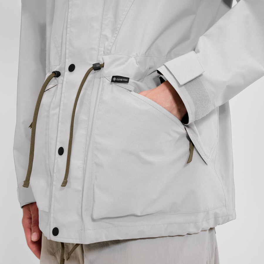unisex berg meru gore-tex-jacke - braungrau berghaus