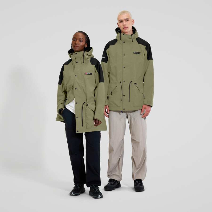 unisex berg meru gore-tex jacke - grünschwarz berghaus