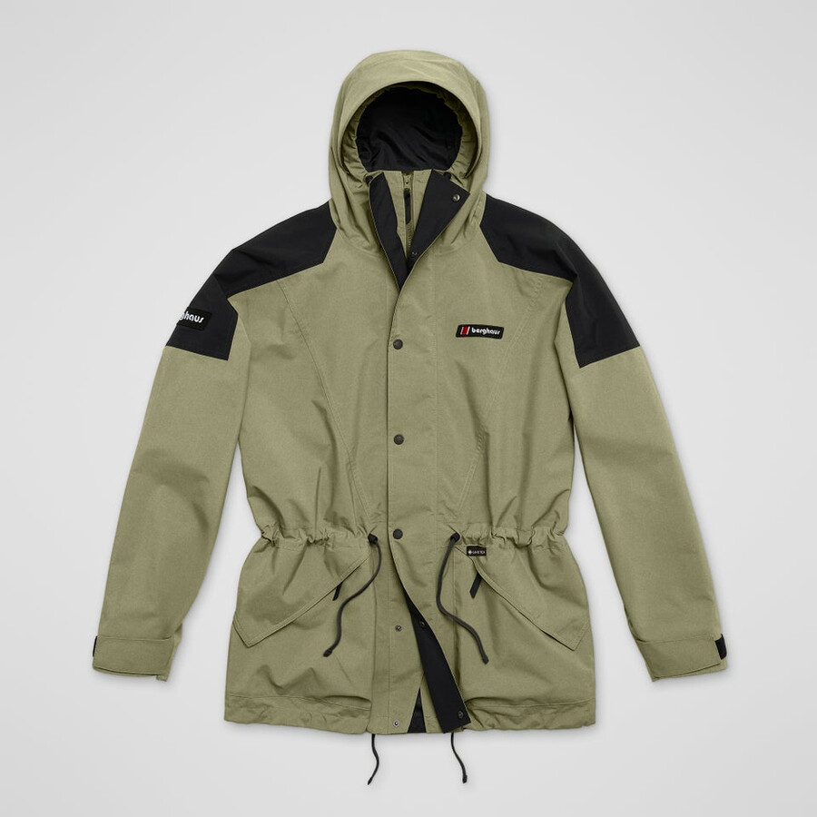 unisex berg meru gore-tex jacke - grünschwarz berghaus