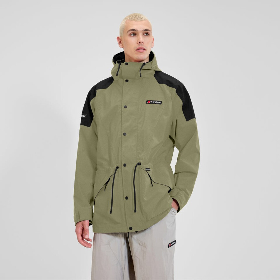 unisex berg meru gore-tex jacke - grünschwarz berghaus