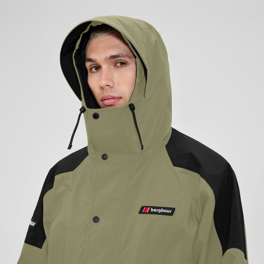 unisex berg meru gore-tex jacke - grünschwarz berghaus
