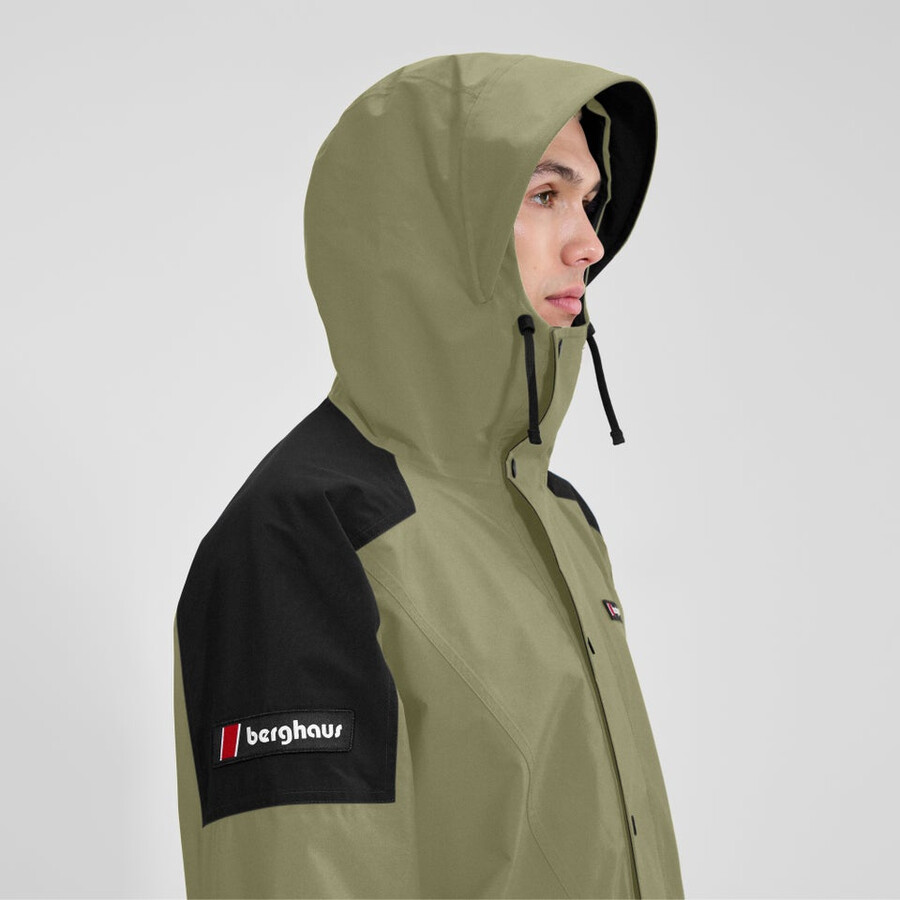 unisex berg meru gore-tex jacke - grünschwarz berghaus