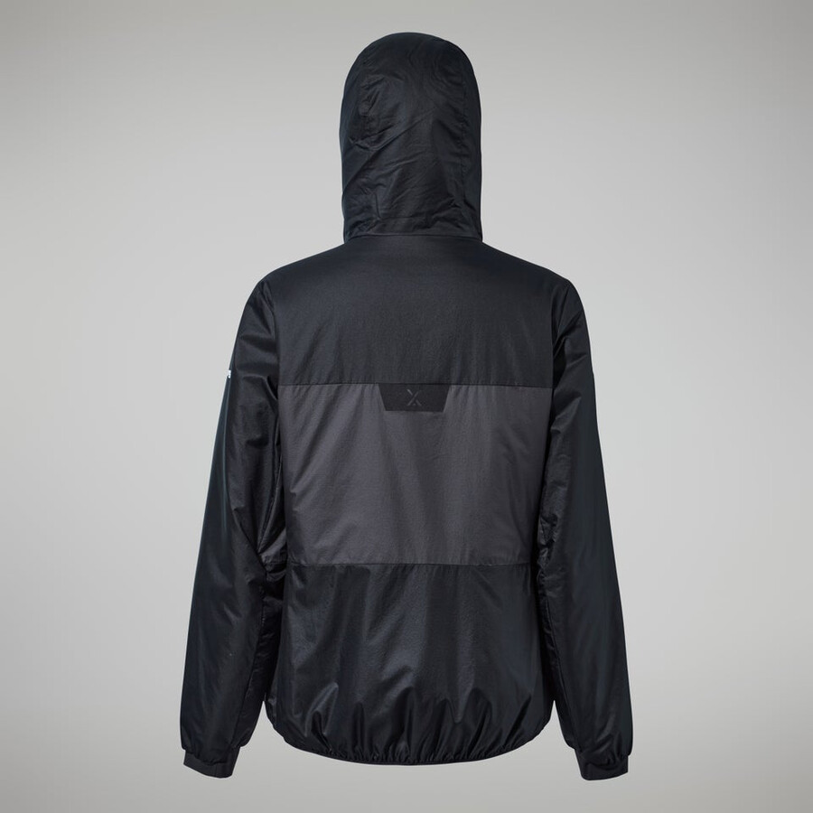 women s mtn arete lb synthetische kapuzenjacke - schwarzgrau berghaus