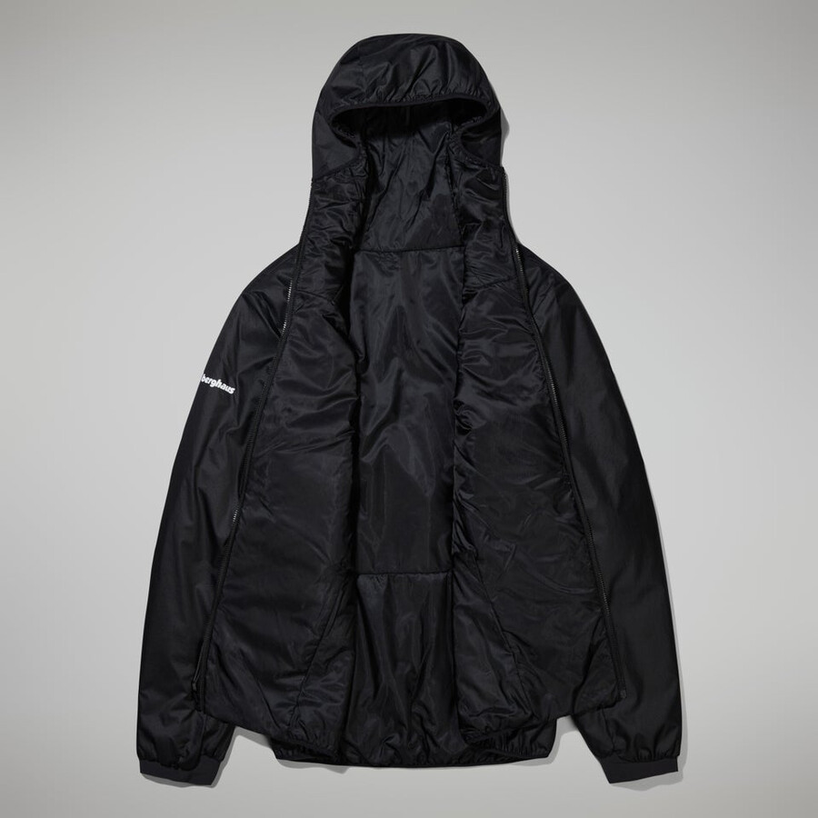 women s mtn arete lb synthetische kapuzenjacke - schwarzgrau berghaus