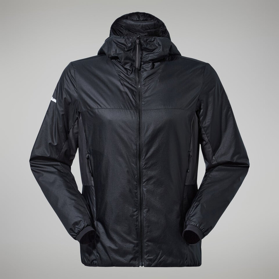 women s mtn arete lb synthetische kapuzenjacke - schwarzgrau berghaus